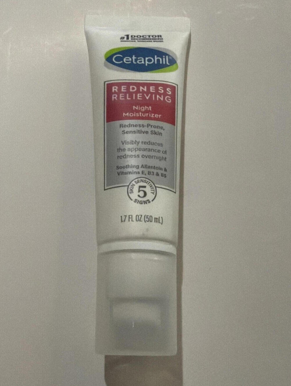 Cetaphil Night Cream Redness Relieving Moisturizer, 1.7 fl oz (box damage)